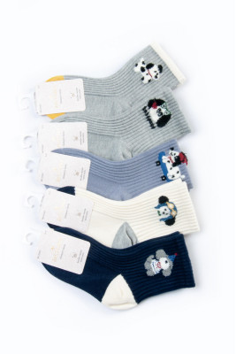 Дитячі теплі шкарпетки з кашеміром та малюнком